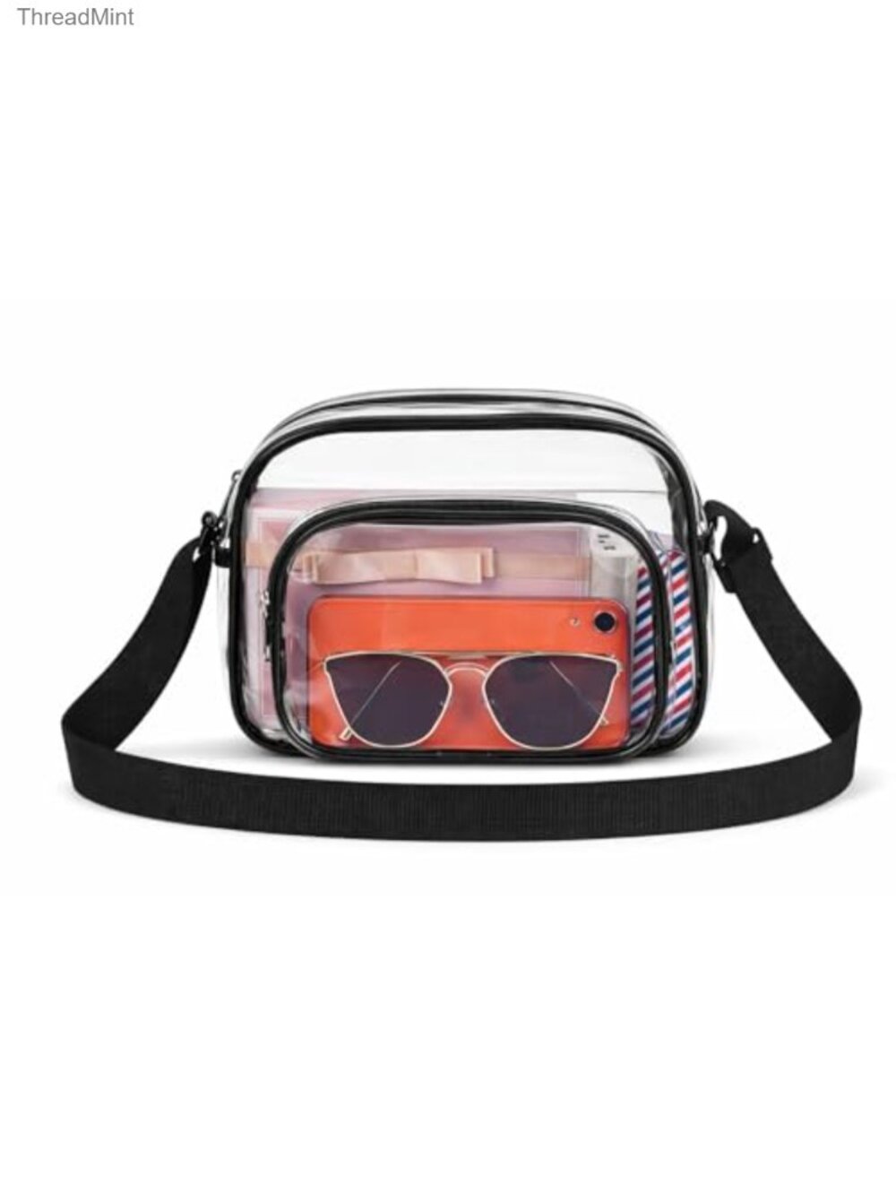 Clear Satchel Bag Crossbody Stadium Approved Concerts Festivals PVC Handbag
